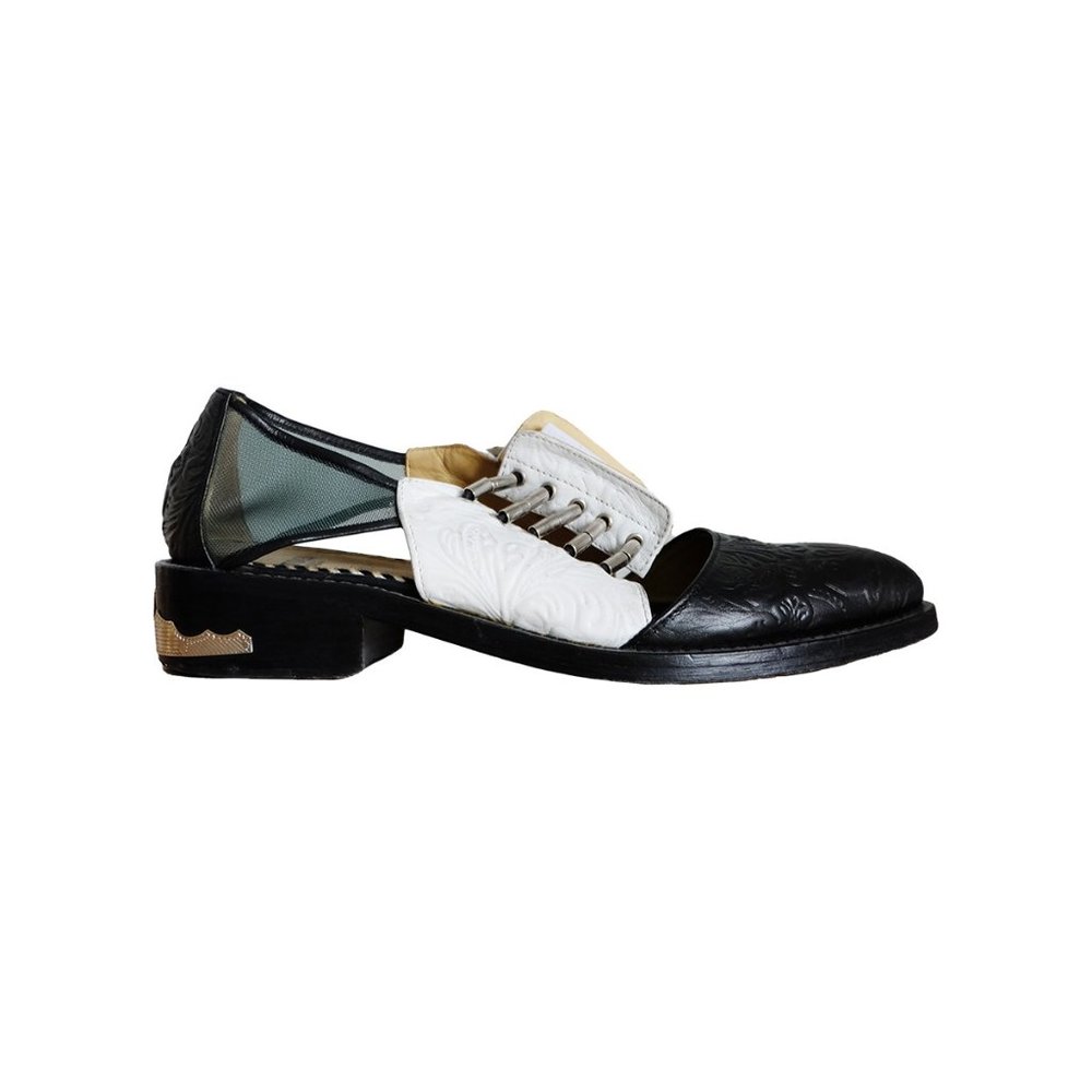 TOGA PULLA Black and White Shoes in EU 37